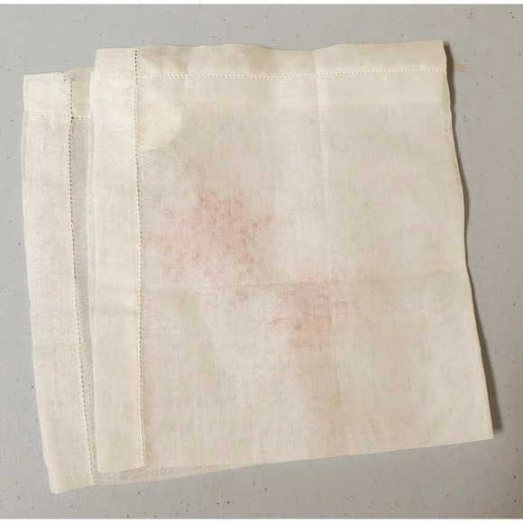 Vintage A Burmel Original Embroidered Poinsettia All Cotton Christmas Hankie New - Picture 5 of 7